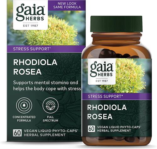 美国代购Gaia Herbs Rhodiola Rosea - Stress Support Supplemen