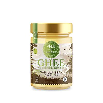 Vanilla Bean Grass-Fed Ghee Butter by 4th & Heart, 9 Ounce,