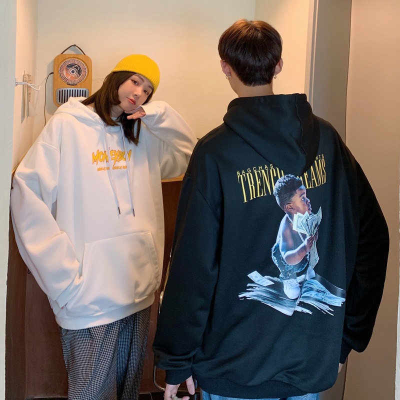 春装印花宽松连帽卫衣情侣装oversizes帽衫春秋外套男撞815-HM189,男装卫衣,星座716A-1（原星座815）