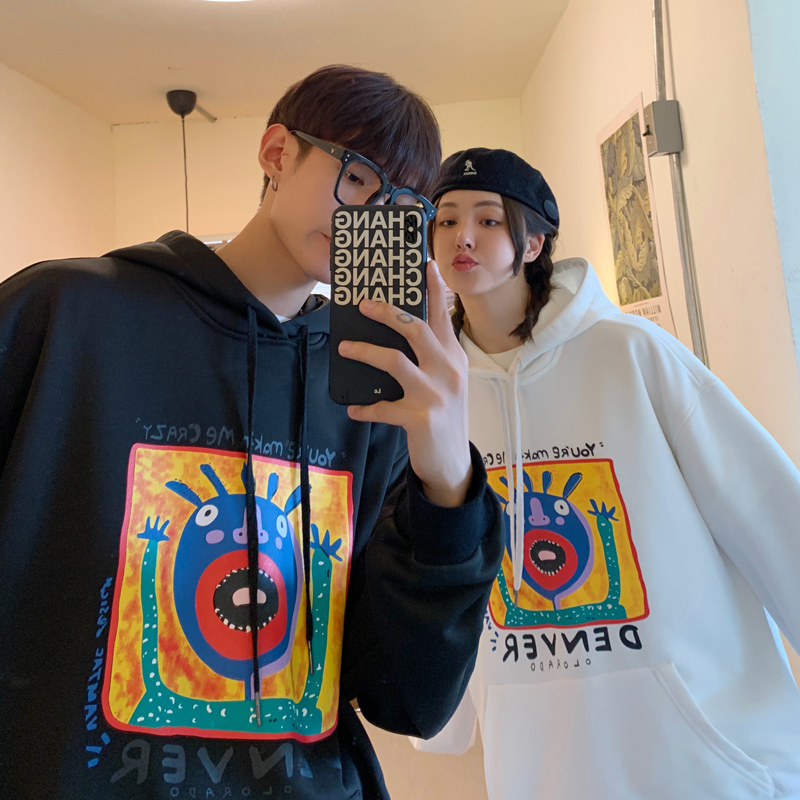 春装情侣装卫衣连帽宽松卫衣男装小怪兽帽衫外套XZ815-HM187P48，男装卫衣，星座716A-1（原星座815）