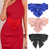 蝴蝶结腰带女装 春夏新款 时尚 饰连衣裙子配饰皮带衬衣松紧弹力腰封