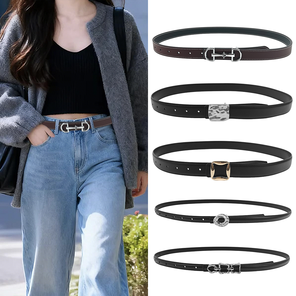 真皮腰带女新款时尚高级感ins装饰牛皮皮带女百搭牛仔裤带通勤风