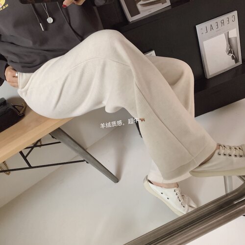 慵懒百搭高腰长裤休闲裤