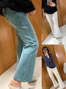 九分小微喇品质早春好搭配日常百搭高腰弹力春款牛仔裤显瘦