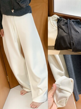 一眼就爱上gao级感柜上同面料肌理感羊毛阔腿裤松弛感拉满老钱风