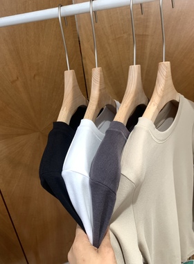 磨毛新疆main天丝双面有筋骨基础款百搭显瘦净版纯色打底衫t恤女