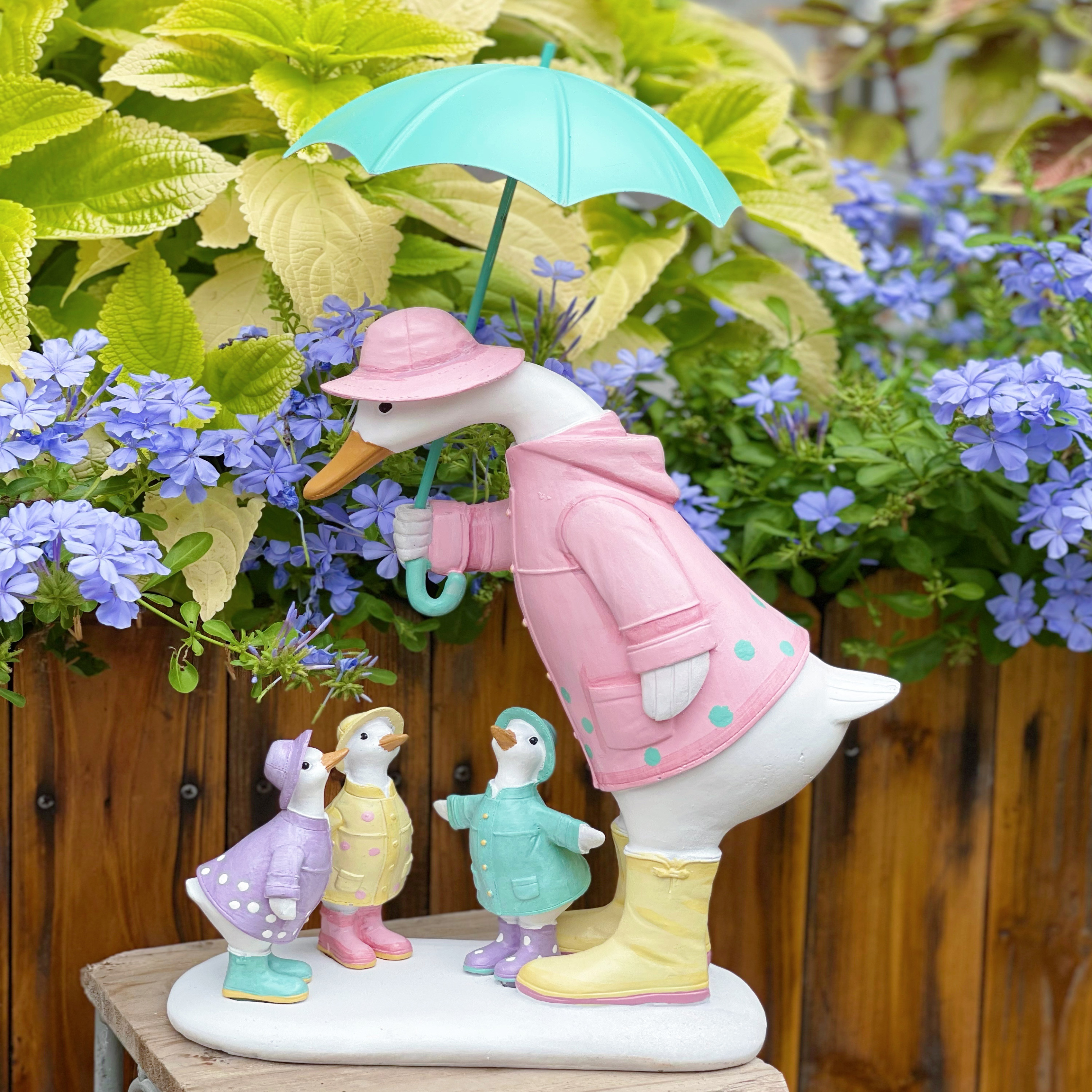 欧式创意庭院阳台园艺装饰工艺品礼物家居摆设仿真树脂小鸭子摆件