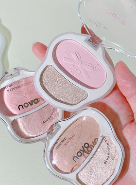 NOVO甜美邂逅双拼腮红高光盘｜