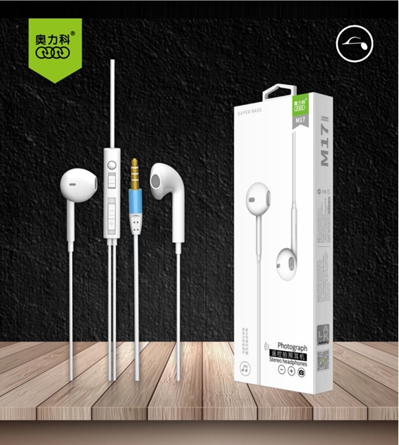 奥力科M01手机耳机重低音耳麦 苹果安卓通用线控耳机迷你高清音质