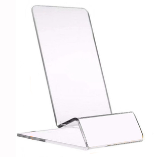 亚克力磨砂手机展示架半透明手机支架大屏通用手机展示架支架可定