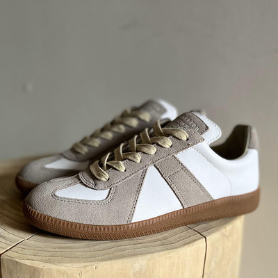 mm6德训鞋真皮系带复古做旧