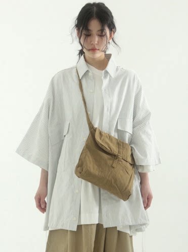 stripecottonhalfshirt