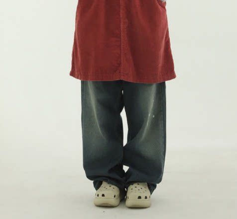 paintedjean喷漆加绒牛仔