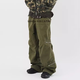 韩国代购25A/W Double Zipper Pants (3color) 双拉链设计师长裤