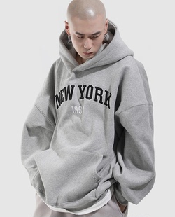 OVERSIZE NEWYORK HOODY 韩国代购 字母帽衫 21F