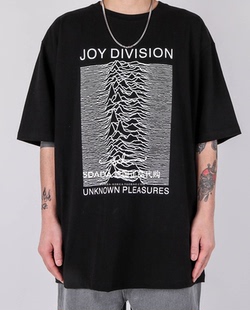 韩国代购21S/S JOY DIVISON HALF TEE 乐队印画棉质短袖T恤 男女