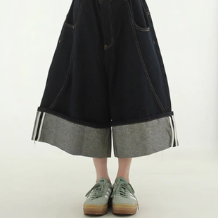 selvage roll 牛仔半腿裤 24F pants bermuda 韩国代购