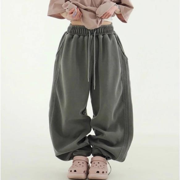 韩国代购25 pigmented cotton track jogger banding pants卫裤