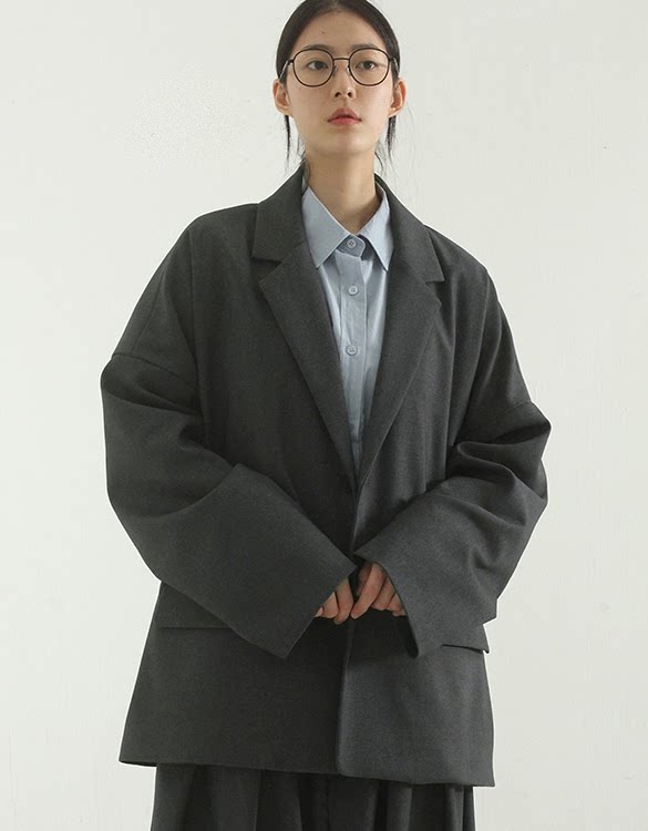韩国代购西服夹克春秋宽松