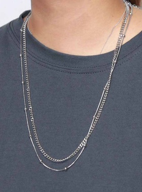 韩国代购19FW Layered Ball Chain necklace 组合项链 男女同款