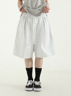 韩国代购21S/S essential pintuck half banding pants卫裤半腿裤