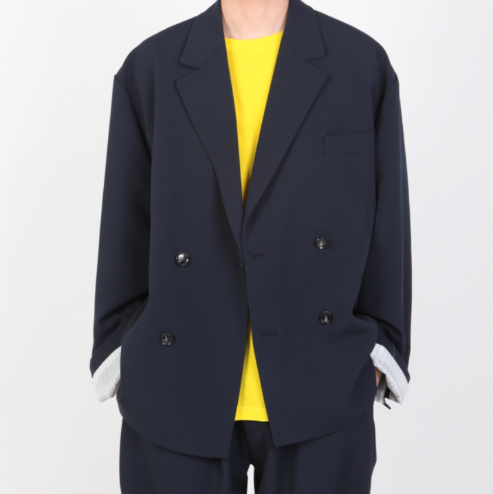 韩国代购宽松双排扣西服