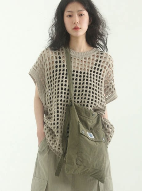 网眼针织背心meshknitvest