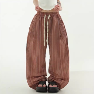 ethnic stripe 竖纹长裤 26A unisex pants 韩国代购 banding