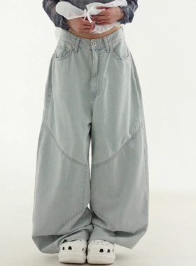 韩国代购25S/S ice carpenter balloon wide jean 设计师牛仔裤