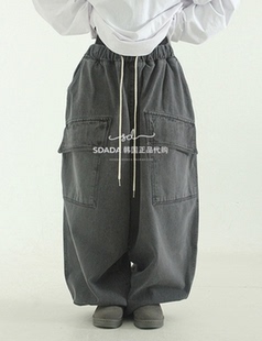 oversize washed unisex 22A pants balloon 韩国代购 denim