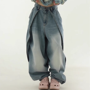 washed wrap 设计师牛仔裤 24f jean wide 韩国代购 balloon