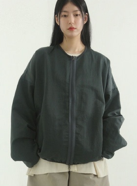 韩国代购22S/S satin 2way zip-up jacket (uniesx) 双拉链夹克