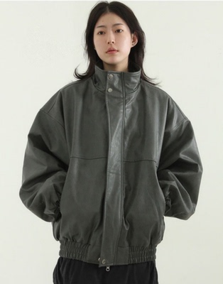 人造皮夹棉夹克外套韩国代购