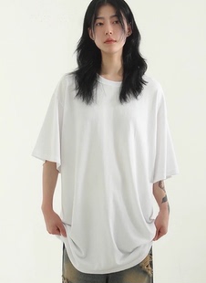 silket cotton box 韩国代购 tee half 夏凉亲肤宽松T恤 23S