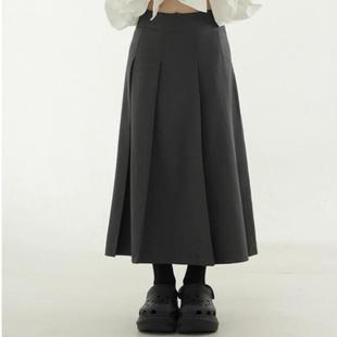 silket pleated long 裙子 韩国代购 skirt 24F