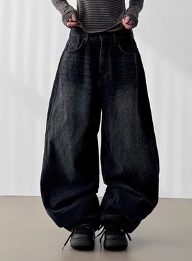 韩国代购25F/W napping-lined dark washing jean 加绒水洗牛仔裤