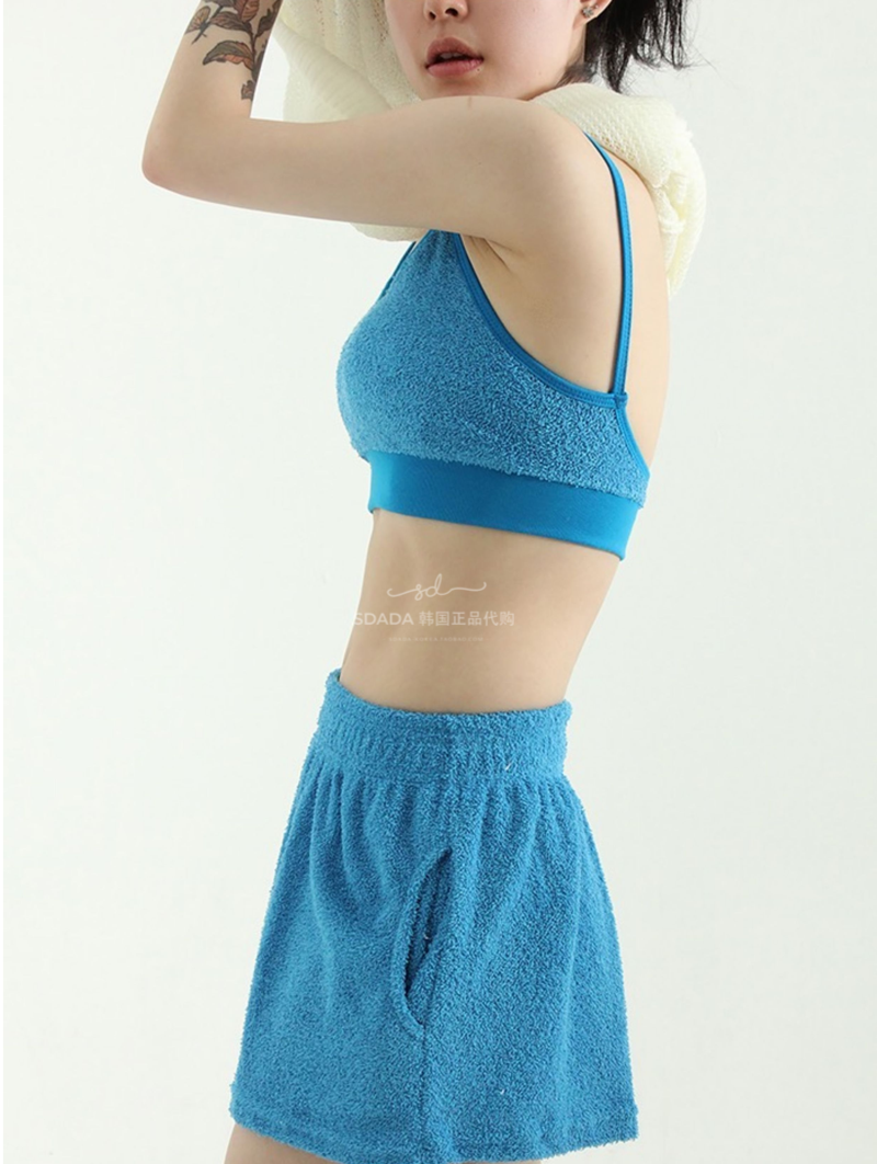 毛巾料背心上衣towelbratop