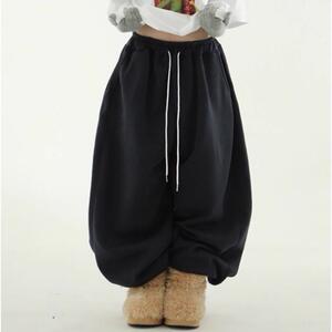 韩国代购24F/W fleece-lined soft cotton banding pants加绒卫裤