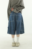 carpenter 23S 韩国代购 pants denim 牛仔半腿裤 half 工装