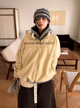 韩国代购25F/W BUBBLE FLEECE JACKET 摇粒绒拉链连帽外套