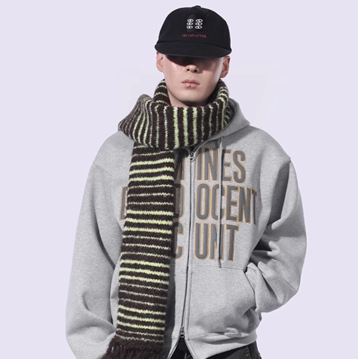 韩国代购25F/W Sugar Stripe Muffler [6color] 拼色条纹围巾