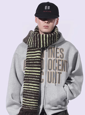 韩国代购25F/W Sugar Stripe Muffler [6color] 拼色条纹围巾