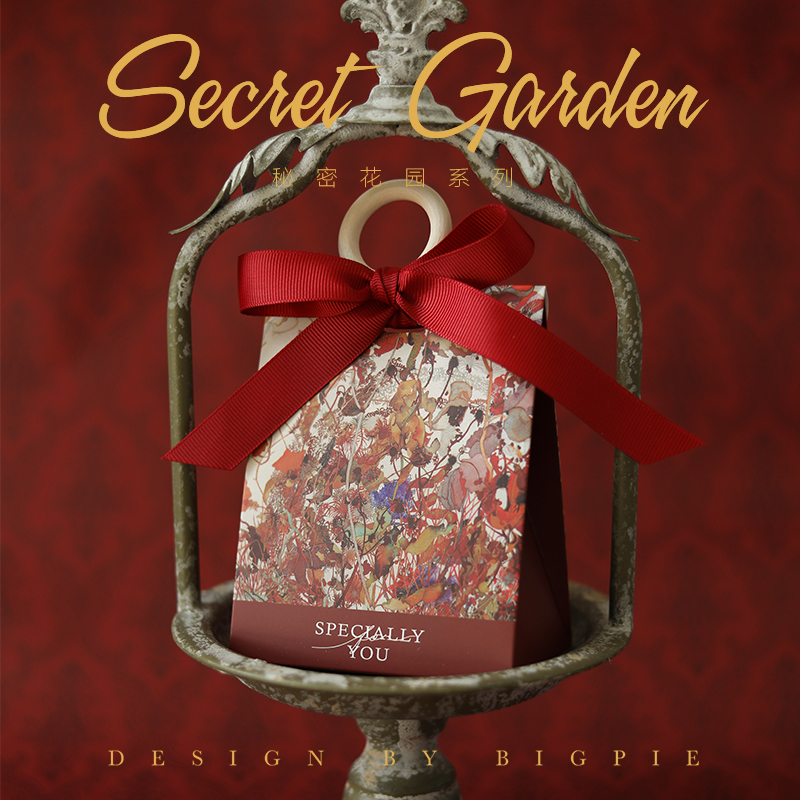 美拉德喜糖盒酒红婚礼糖盒法式高颜值喜糖袋油画网红伴手礼