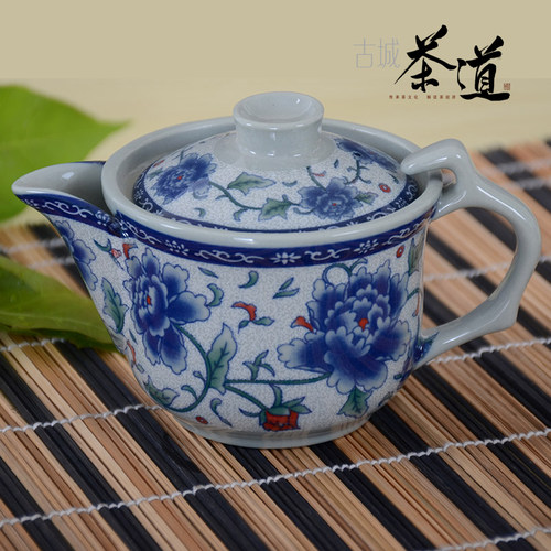 陶瓷茶壶单壶中号青花复古风