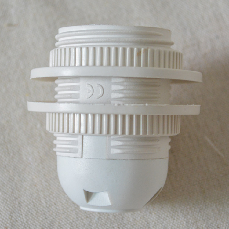 E27塑料灯头全牙半牙光身diy配件