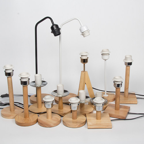 diy实木台灯底座配件E27螺口