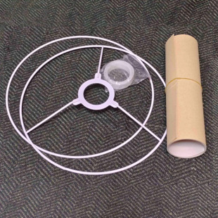 diy台灯材料包自制灯罩外壳通用吊灯圆直筒铁架灯饰配件替换新品