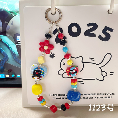 原创DIY改娃哭娃欧崽Dimo迪斯尼手绘珠钥匙扣手机链斜跨链（四）