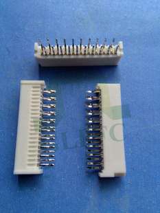 FPC扁平线连接器 FFC软排线插座 1.25mm 18P针双排错位直脚 插件