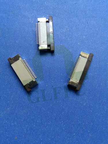0.5间距FPC插座 FFC扁平软排线连接器 17P针卧贴上接抽屉